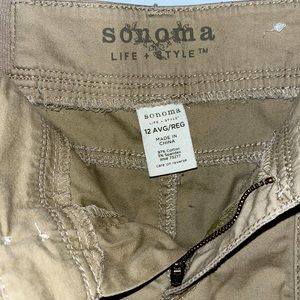 Sonoma tan cargo pant size 12 new